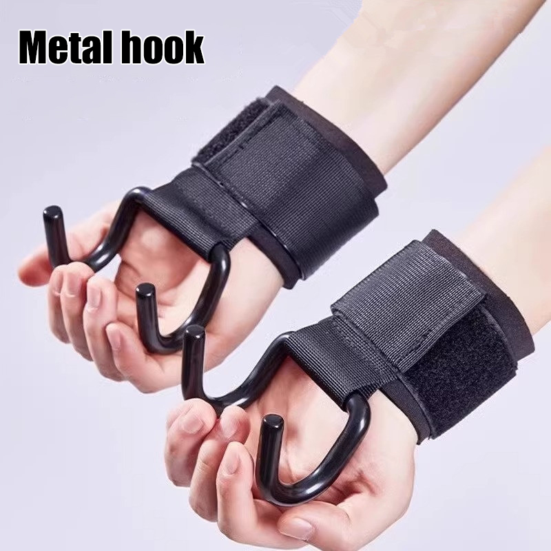 【F】2Pcs Weight Lifting Hooks H - Wrist Wraps Weightlifting Support recension och pris